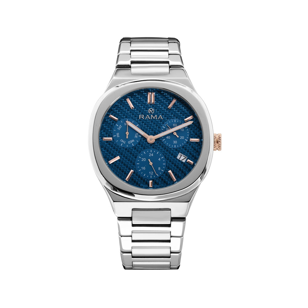 Rama Men's Quartz Watch Full Stainless Steel Case & Bracelet With Blue Dial | Fashion Watches | GCC | Mens | Mens Watches | SP Rama Men's Quartz Watch Full Stainless Steel Case & Bracelet With Blue Dial | Fashion Watches | GCC | Mens | Mens Watches | SP