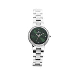 Rama Ladies Quartz Watch Full Stainless Steel Case & Bracelet With Green Sun Ray Dial