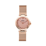 Rama Ladies Quartz Watch Rosegold Plated Stainless Steel Case With Rosegold Color Dial / Rosegold Plated Mesh Metal Bracelet