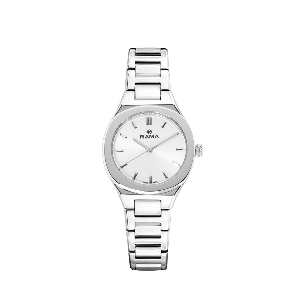 Rama Ladies Quartz Watch Full Stainless Steel Case & Bracelet With Silver Sun Ray Dial | Fashion Watches | GCC | SP | Womens Rama Ladies Quartz Watch Full Stainless Steel Case & Bracelet With Silver Sun Ray Dial | Fashion Watches | GCC | SP | Womens