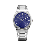 Rama Men's Quartz Watch Full Stainless Steel Case & Bracelet With Blue Sun Ray Dial
