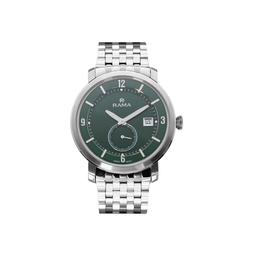 Rama Men's Quartz Watch Full Stainless Steel Case & Bracelet With Green And Green Ring Dial | Fashion Watches | GCC | Mens | Mens Watches | scat: Fashion Timepieces | SP Rama Men's Quartz Watch Full Stainless Steel Case & Bracelet With Green And Green Ring Dial | Fashion Watches | GCC | Mens | Mens Watches | scat: Fashion Timepieces | SP