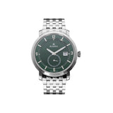 Rama Men's Quartz Watch Full Stainless Steel Case & Bracelet With Green And Green Ring Dial