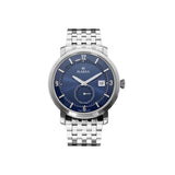 Rama Men's Quartz Watch Full Stainless Steel Case & Bracelet With Blue And Blue Ring Dial