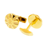Roberto Cavalli Cufflinks Ip Gold With Logo Design Steel