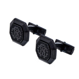 Roberto Cavalli Cufflinks Matte Black With Glossy Black Mid - Blue Salon