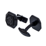 Roberto Cavalli Cufflinks Matte Black With Glossy Black Mid - Blue Salon
