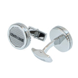 Roberto Cavalli Cufflinks Matte & Glossy Silver Color Combination - Blue Salon