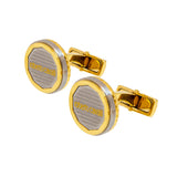 Roberto Cavalli Cufflinks Ip Gold & Silver Color Combination