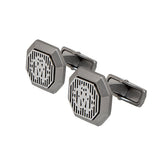 Roberto Cavalli Cufflinks Matte & Glossy Silver Color Combination - Blue Salon
