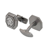 Roberto Cavalli Cufflinks Matte & Glossy Silver Color Combination - Blue Salon