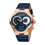Roberto Cavalli Men'S Watch With Blue Leather Strap