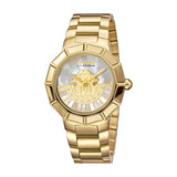 Roberto Cavalli Ladies Watch With Ip Gold Metal Bracelet - Blue Salon