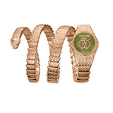 ساعة روبرتو كافالي نسائية مع سوارعلى شكل ثعبان بثلاث لفات