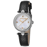 Roberto Cavalli Ladies Watch Black Leather Strap