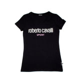 Roberto Cavalli Woman T-Shirt Black Size Large - Blue Salon