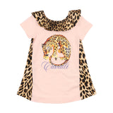 Roberto Cavalli Kids Animal Print Pink Dress
