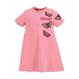 Roberto Cavalli kids Butterfly Print Fuchsia Dress