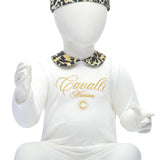 روبرتو كافالي Whitecoffee & Black Set Sleepsuit