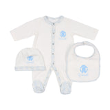 Roberto Cavalli Kids Logo Print White Footie Set