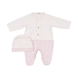 Roberto Cavalli Logo Print White Footie For Newborn Baby