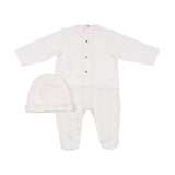 Roberto Cavalli Logo Print White Footie For Newborn Baby