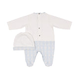 Roberto Cavalli Logo Print White Footie For Newborn Baby