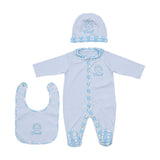 Roberto Cavalli Kids New Born Baby Girl's Set Sleepsuit, Hat & Bib