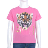 Roberto Cavalli Pink Shock & Multicol T-Shirt
