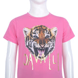 Roberto Cavalli Pink Shock & Multicol T-Shirt
