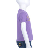 Roberto Cavalli Black/Lilac  & Gold T-Shirt