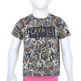 Roberto Cavalli Black , Coffee & Nude T-Shirt
