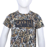 Roberto Cavalli Black , Coffee & Nude T-Shirt