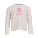  Roberto Cavalli Kids Girl's Logo Print White T-Shirt