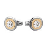 Roberto Cavalli Two Tone Silver & Gold Color Cufflinks