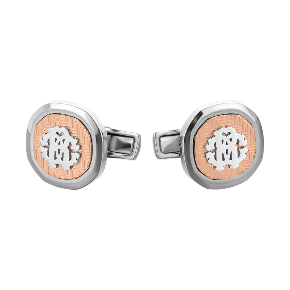 Roberto Cavalli Two Tone Silver & Rose Gold Color Cufflinks | Accessories | Cufflink | Cufflinks | GCC | Men | Mens | MF Accessories Roberto Cavalli Two Tone Silver & Rose Gold Color Cufflinks | Accessories | Cufflink | Cufflinks | GCC | Men | Mens | MF Accessories