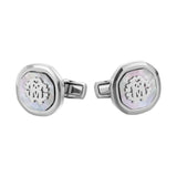 Roberto Cavalli Silver Color Cufflinks with White MOP