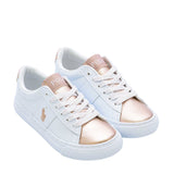 Polo Ralph Lauren Kids Girl's White Sneakers