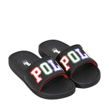 Polo Ralph Lauren Kids Boy's Black Sliders