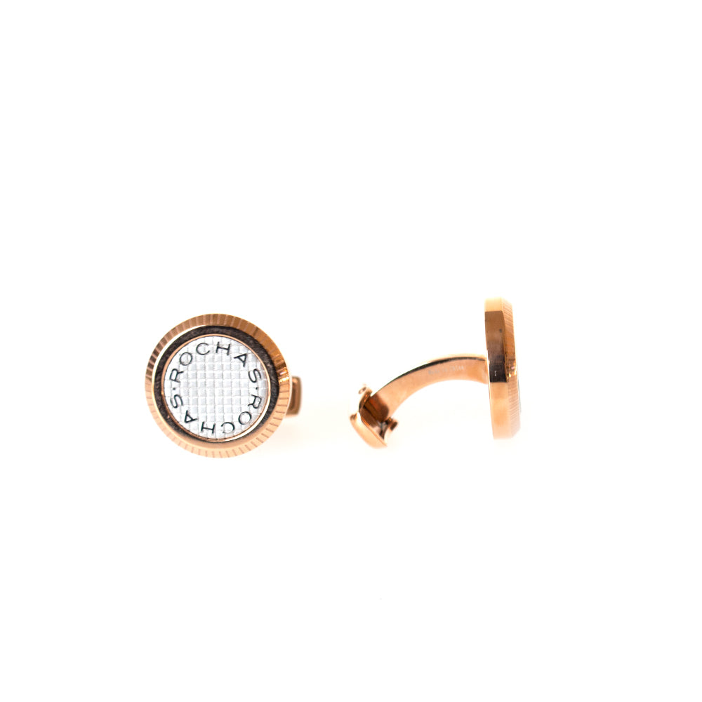 Rochas Cufflinks Two Tone Rosegold With Stainless Steel Silver Face | Accessories | Cufflink | Cufflinks | Eid Gifts | EID2021 | GCC | Mens | SP Rochas Cufflinks Two Tone Rosegold With Stainless Steel Silver Face | Accessories | Cufflink | Cufflinks | Eid Gifts | EID2021 | GCC | Mens | SP
