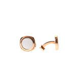 Rochas Cufflinks Two Tone Rosegold With Silver Face