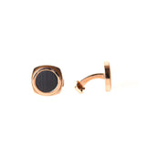Rochas Cufflinks Two Tone Rosegold With Black Face