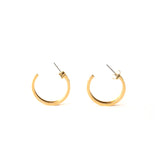 Rochas Ladies Fashion Accessories Earrings Full Gold Plated With Circle Design And Logo