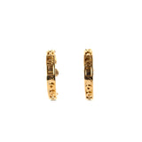 Rochas Ladies Fashion Accessories Earrings Full Gold Plated With Circle Design And Logo