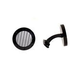 Ferre Milano Cufflinks Black With Silver Color Matt Finish On The Face - Blue Salon