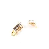 Fere Milano Earrings Ip Gold Hoop With Crystal