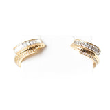 Fere Milano Earrings Ip Gold Hoop With Crystal