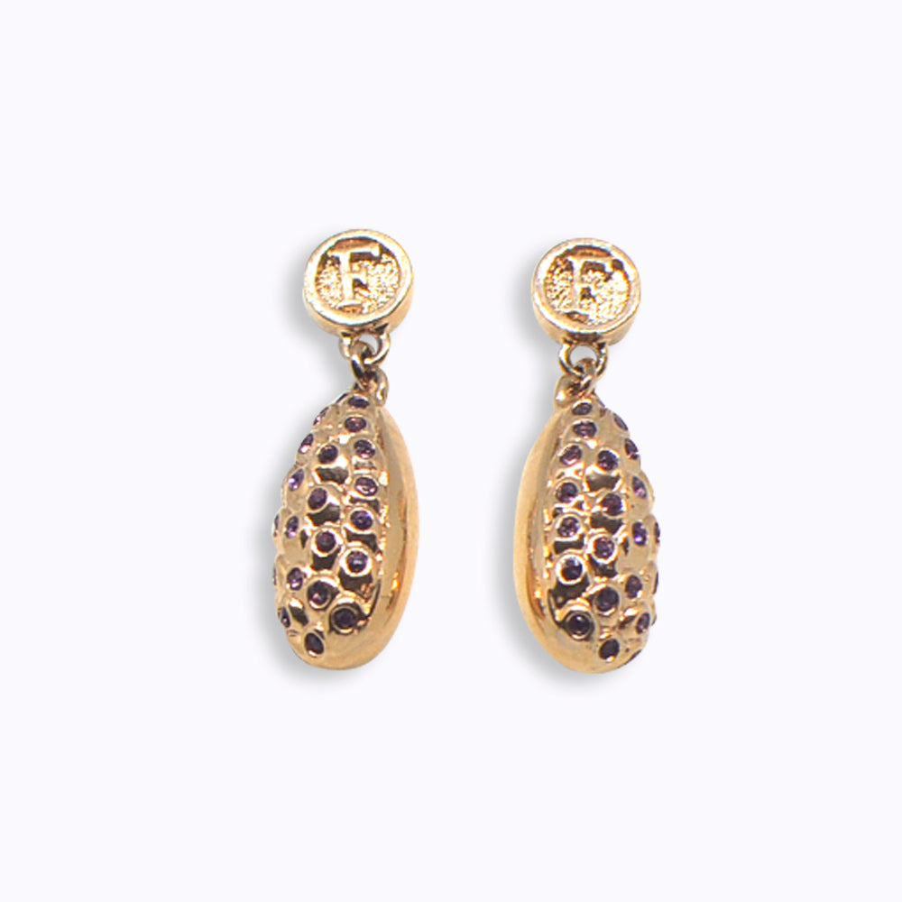 Ferre Milano Earrings Ip Rose Gold With Purple Stone | Earring | Fashion Jewellery | GCC | Jewellery | SP | Women Earrings | Womens Ferre Milano Earrings Ip Rose Gold With Purple Stone | Earring | Fashion Jewellery | GCC | Jewellery | SP | Women Earrings | Womens