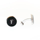 Ferre Milano Cufflinks Silver Color & Black Face With Logo