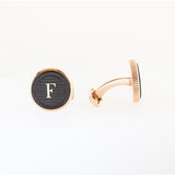 Ferre Milano Cufflinks Ip Rose Gold With Black Face